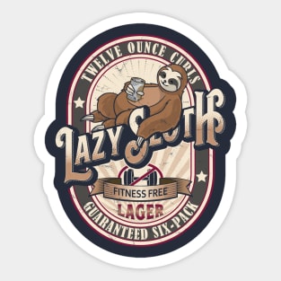 Lazy Sloth Lager Sticker